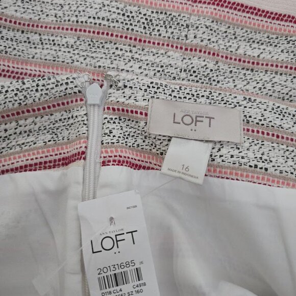 NWT Ann Taylor Loft sz 16 tweed skirt - Picture 3 of 3